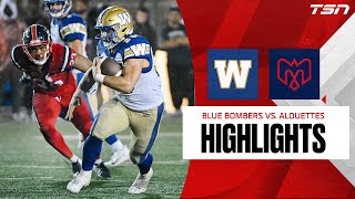 CFL Week Four Highlights Winnipeg Blue Bombers vs Montreal Alouettes [upl. by Imeaj935]