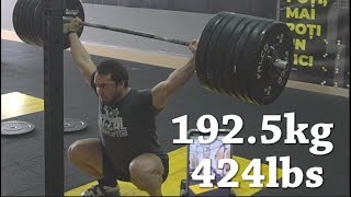 1925kg424lbs Snatch Balance  Last day in Romania [upl. by Aicekan]