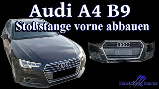 Audi A4 B9 Stoßstange vorne abbauen  Tutorial [upl. by Alroi442]