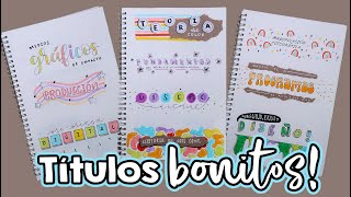 TÍTULOS BONITOS aesthetic SIN LETTERING ✄ Barbs Arenas Art [upl. by Tletski58]