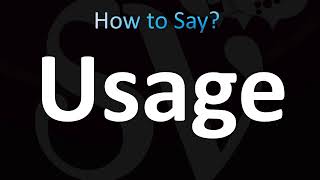 How to Pronounce Usage CORRECTLY [upl. by Mcguire]