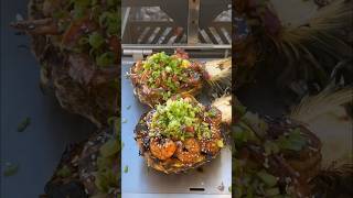 Top Sirloin Steak and Shrimp Pineapple Boats Recipe foodwithbearhands [upl. by Aihc]