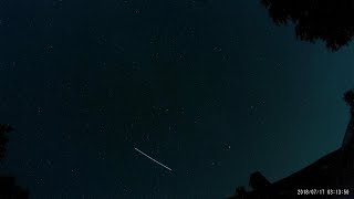 2018 Meteorschauer JuliPhoeniziden glühende Wolken Meteor Shower July Phoenicids glowing [upl. by Farleigh]