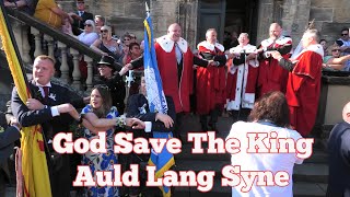 God Save The King amp Auld Lang Syne  The Linlithgow Marches 2023 [upl. by Hedda]