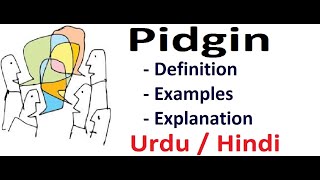 What is Pidgin  Sociolinguistics  Urdu  Hindi [upl. by Asiluy]