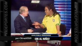 Ron Al Niño Ronaldinho visita a Los Capitanes de ESPN [upl. by Anoyi]