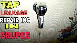 TAP LEAKAGE REPAIR ING WITHOUT PLUMBER नल से पनी तपकना आसानी से बैंड करे [upl. by Venu]