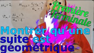 COMMENT MONTRER QUUNE SUITE EST GEOMETRIQUE  PREMIERE  TERMINALE [upl. by Ree]