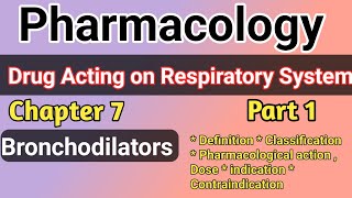 Bronchodilator in hindi  Pharmacology chapter 7 in hindi  Durg acting on respiratory system [upl. by Helge]