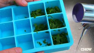 How to Save Herbs by Freezing  CHOW Tip [upl. by Ettereve]