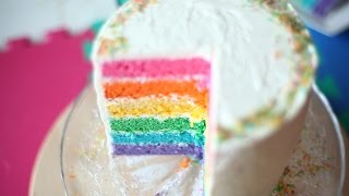 Torta arcobaleno  videoricette di torte di compleanno [upl. by Wyatt356]