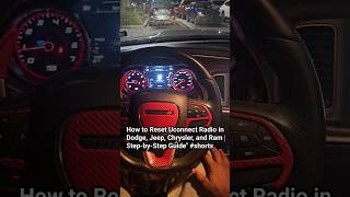 How to Reset Uconnect Radio in Dodge Jeep Chrysler and Ram  StepbyStep Guidequot shorts [upl. by Klinges]