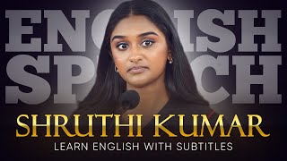 ENGLISH SPEECH  SHRUTHI KUMAR Student GOES OFF Script English Subtitles [upl. by Cutlor7]