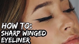 EASY SHARP WINGED EYELINER TUTORIAL [upl. by Melisandra]