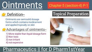 Ointments  Definition  types  Classification  Cha5  Pharmaceutics  D Pharm1stYear [upl. by Kevon]