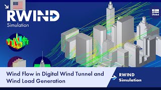 RWIND Simulation  Wind Flow in Digital Wind Tunnel and Wind Load Generation [upl. by Nais187]