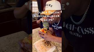 The BEST Double Bacon Cheeseburgers and they are HOMEMADE 😮‍💨🤌🏾 shorts cheeseburger bacon [upl. by Enoyrt362]