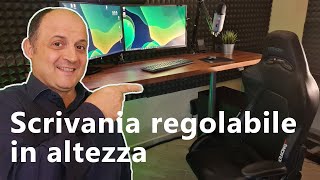 Scrivania motorizzata Elettrica regolabile in altezza IKEA IDÅSEN unboxing montaggio e istruzioni [upl. by Wynne628]