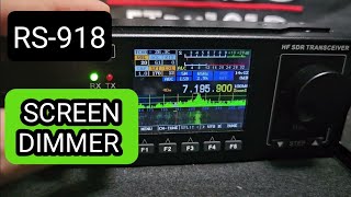 RS918 TRANSCEIVER  SCREEN BRIGHTNESS ADJUST amp MORE [upl. by Anivlek]