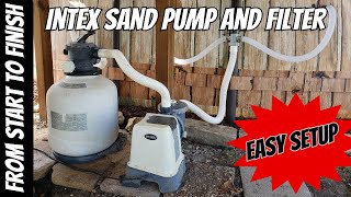 How To Set Up An Intex Sand Pump and Filter For The First Time  Coleman Above Ground Pool [upl. by Brunk]