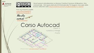 Corso Autocad  Lezione 15B  Campiture e Tratteggi [upl. by Anelegna]