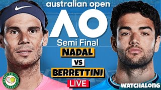 NADAL vs BERRETTINI  Australian Open 2022 Semi Final  LIVE GTL Tennis Watchalong Stream [upl. by Anirual]