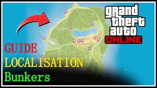 Guide GTA Online  Localisation des bunkers carte [upl. by Farhi]