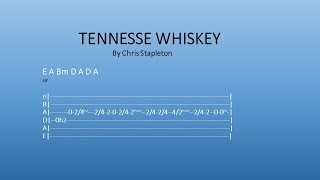 Tennessee Whiskey  Chris Stapleton  EASY GUITAR CHORDS  Common Chords [upl. by Dar107]