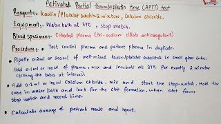 Activated partial thromboplastin timeAPTT test manual method in hindi and urdu [upl. by Enaile]