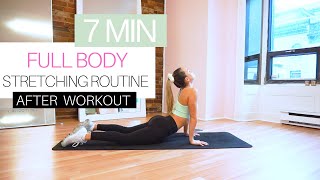 7 MIN STRETCHING EXERCISES AFTER WORKOUT  FULL BODY COOL DOWN FOR RELAXATION amp FLEXIBILITY [upl. by Ariana]