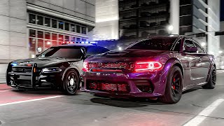 I RACED A POLICE OFFICER IN MY 850HP HELLCAT [upl. by Annaierb]