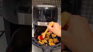 Trying pakora in air fryer 👌 almost no oil pakora youtubeshorts shorts trendingshorts [upl. by Ymmaj]