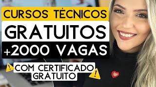 CURSOS TÃ‰CNICOS 100 GRATUITOS  2 MIL VAGAS ABERTAS em 2022  Mari Rel [upl. by Ferris]