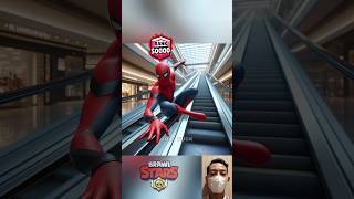 Escalator 🤣 Who is best Deadpool vs Wolverine vs Spiderman shorts spiderman deadpool brawlstar [upl. by Robbert845]