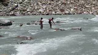 Depth Measurement of the Mugu Karnali River by Sonar [upl. by Xad]