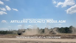 DemoSchießen AGM von KNDS auf Boxer RCH 155 und GDELS Piranha neu [upl. by Tinor862]