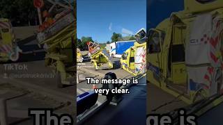 The message is very clear shorts truckdriver france reels trucking trucker lkw lorry reels [upl. by Kenzie]