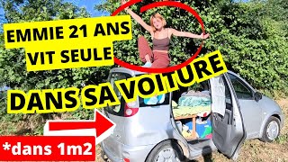 CAMPER SEULE en PETITE VOITURE  En CONDITIONS EXTRÊMES et BOIRE LEAU DE LA RIVIÈRE vanlife libre [upl. by Nosnaj]