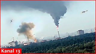 Ukrainian drones struck power station in Russia’s Tver region  Strong blast occurs [upl. by Nylednarb]