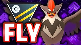 NEW FLY SHADOW STARAPTOR HITS INCREDIBLY HARD IN THE ULTRA LEAGUE  GO BATTLE LEAGUE [upl. by Gnilrits]