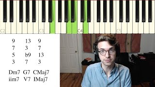 Left Hand Piano Voicings for Most Common Jazz Chords [upl. by Wenger]