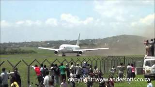 Record short takeoff by a 767300 in Arusha Tanzania [upl. by Siugram695]