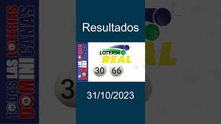 LOTERIA REAL 31102023  TODAS LAS LOTERIAS DOMINICANAS [upl. by Aslam]