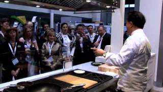 KBIS 2010 GE Monogram Professional Range Demo [upl. by Anaihr]