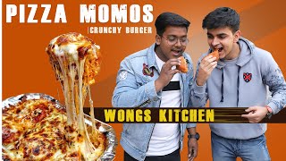 I Tried Cheesy Pizza Momos and Crunchy Burgers at Wongs Kitchen Rohini [upl. by Graham]