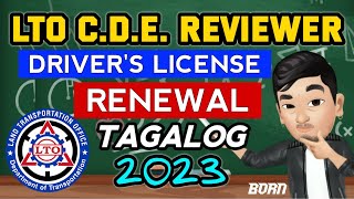 LTO CDE REVIEWER 2023 TAGALOG  Drivers License Renew EXAM [upl. by Ynnob]