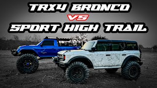 Comparison Traxxas TRX4 Bronco vs Sport High Trail RC Trucks  Which Reigns Supreme [upl. by Haleemaj]