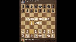 Garry Kasparov vs Magnus Carlsen • Reykjavik  Iceland 2004 [upl. by Teage]