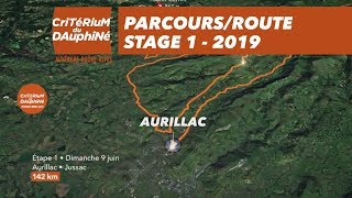 Parcours  Étape 1  Critérium du Dauphiné 2019 [upl. by Dillon714]