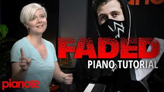 Alan Walker  Faded Piano Tutorial Video [upl. by Yensehc]